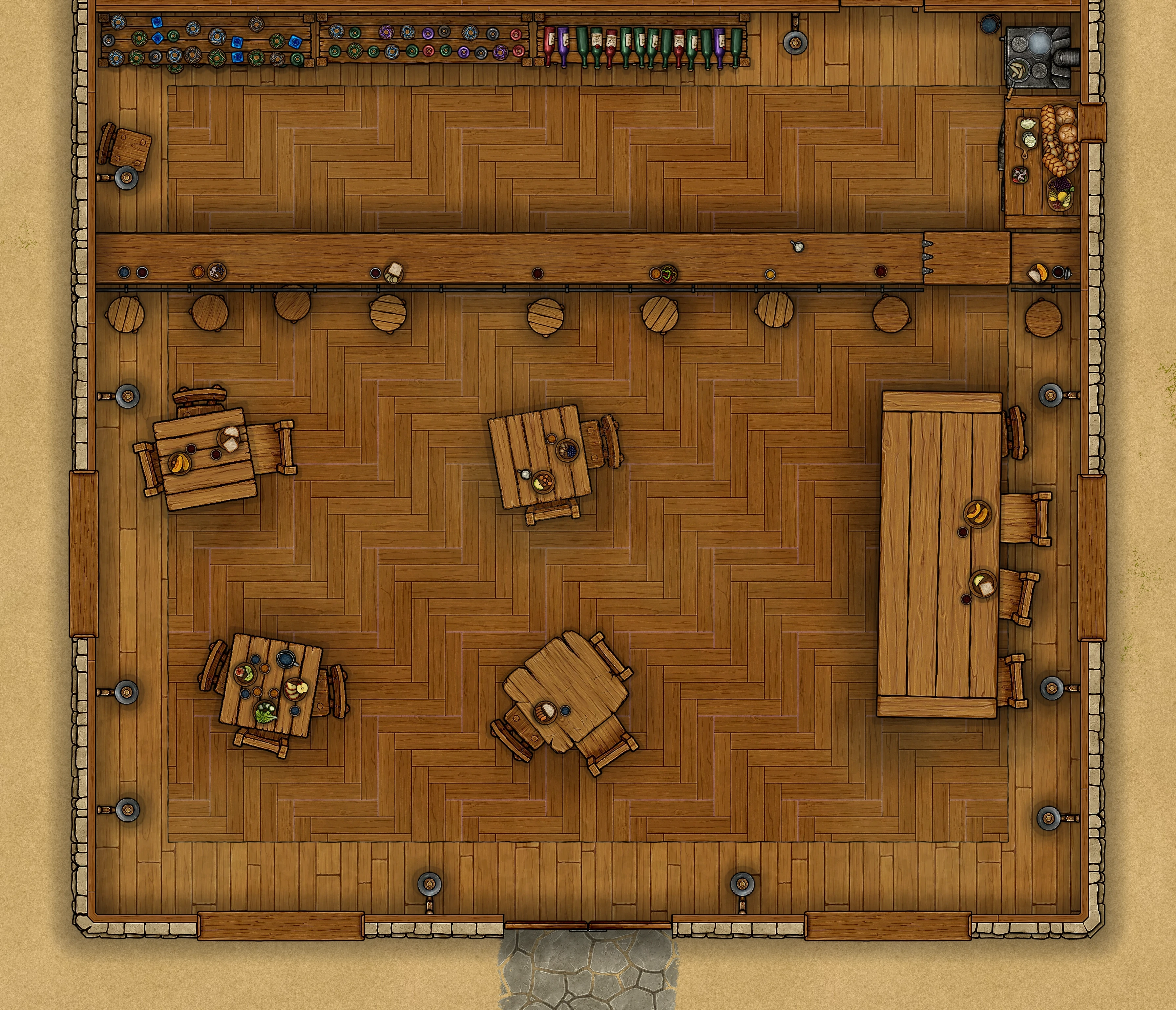 Foamy Waves Tavern battlemap